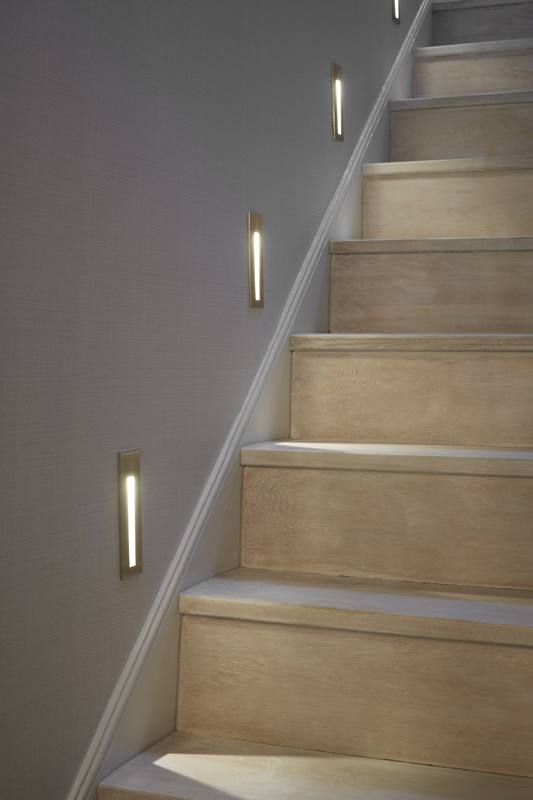 Lit oak staircase